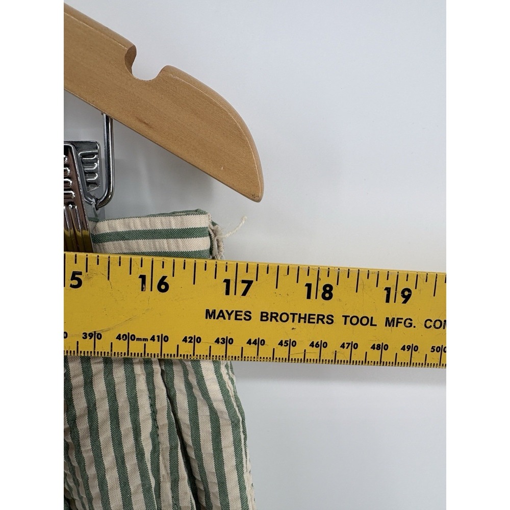 Cotton Brothers Golf Shorts Seersucker Green Striped Mens Size 36 - Picture 6 of 7